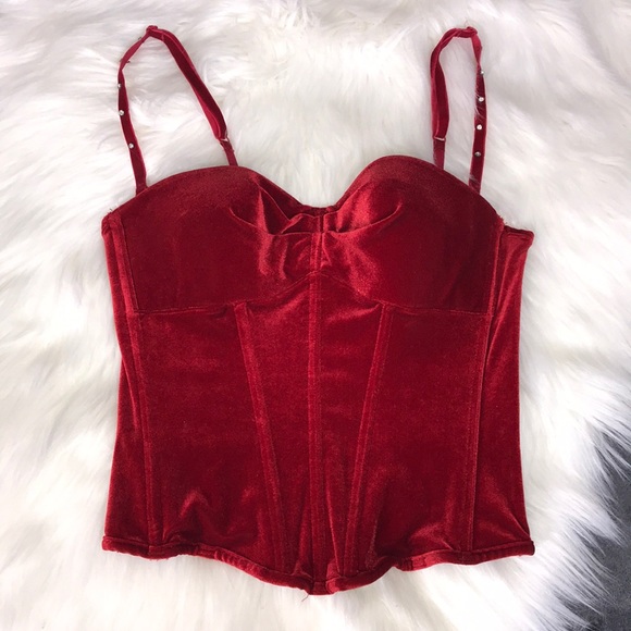 Shirley of Hollywood Other - Shirley of Hollywood red velvet corset size 34”